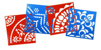 You can also make paper stencils for the rangoli designs giving you extra time together