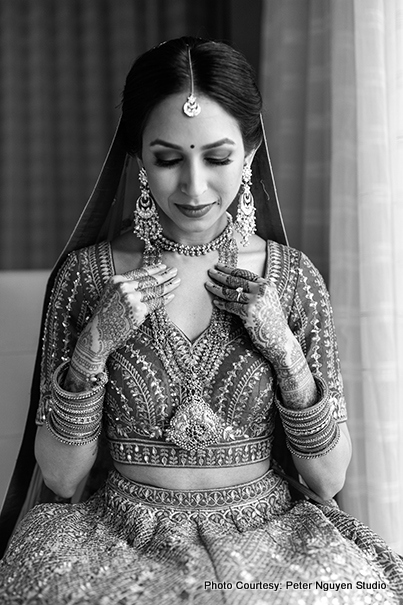 Monochrome Look of Indian Bride