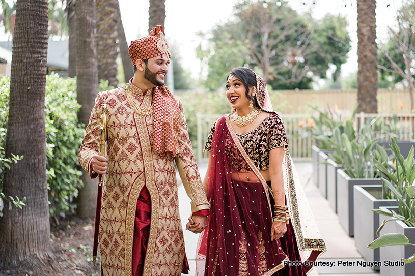 Indian Bride and Groom First look