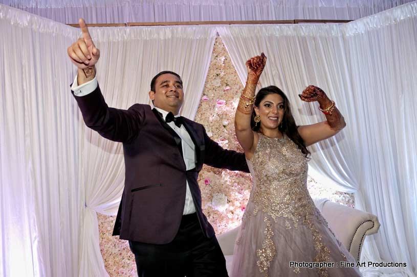 Indian Couple Dancing at the reception