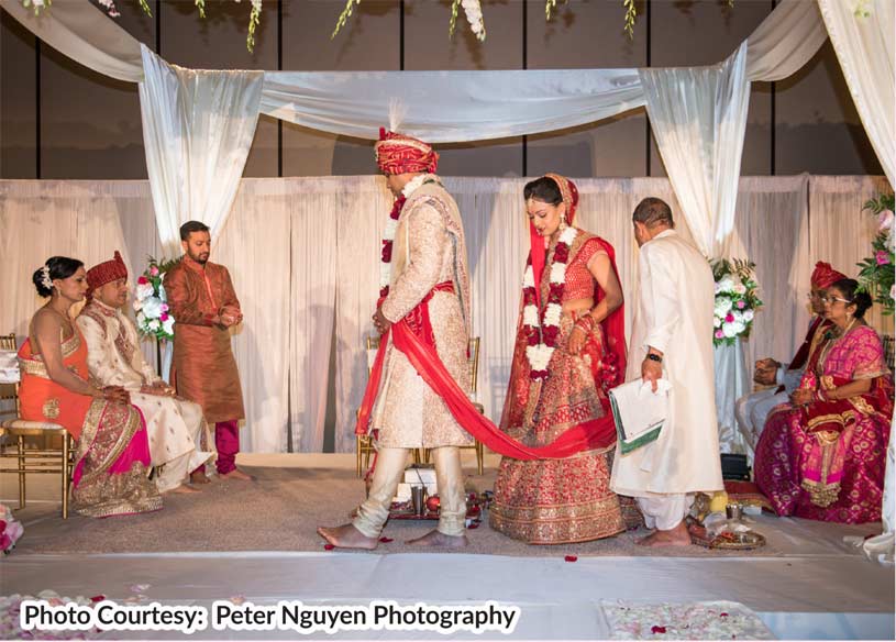 Bride show her devotion and love towards her husband.