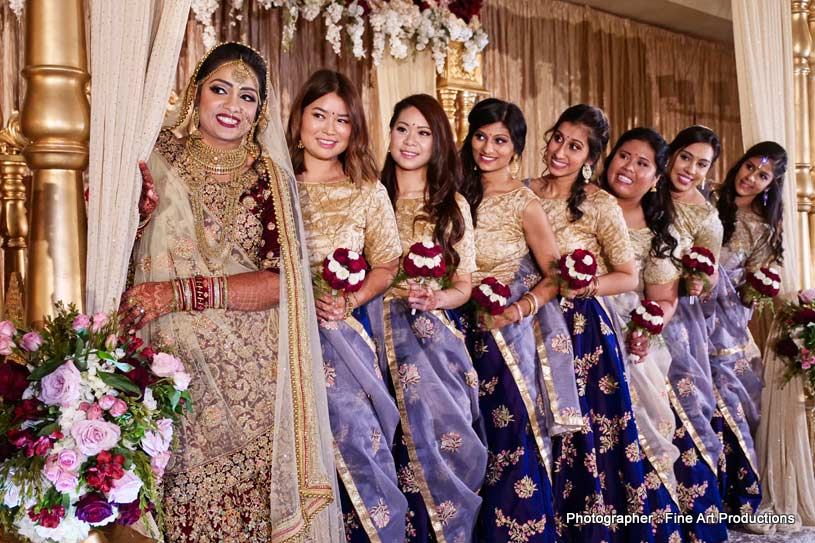 Bridesmaids with beautiful Bride