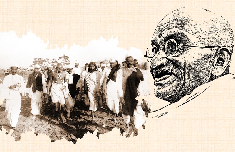 Mohandas K. Gandhi – commonly known by the honorific Mahatma