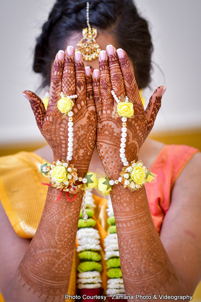 gorgeous mehndi of Indian Bride