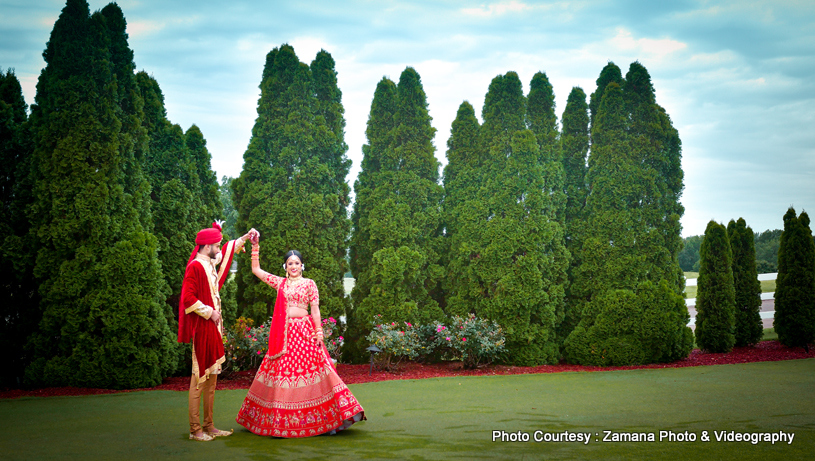 Glamorous indian bride's portrait