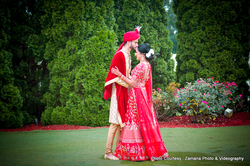 Amazing indian bride and groom photo