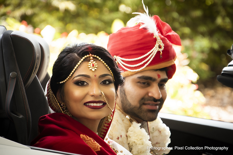 Indian Bride Leaving the Indian Wedding Venue