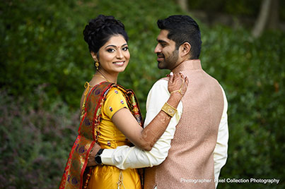 Indian Groom Looking at his Wife to be