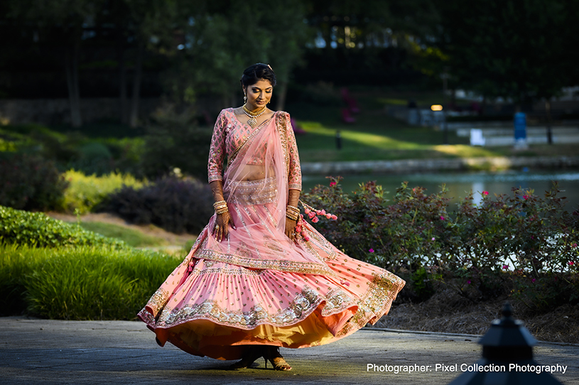 Dazzling indian bride outdoor photo session