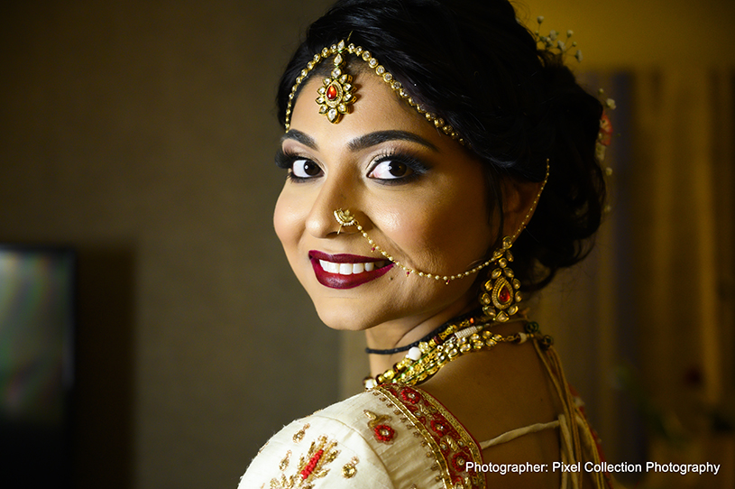 Wonderful indian bride makeup and accessories