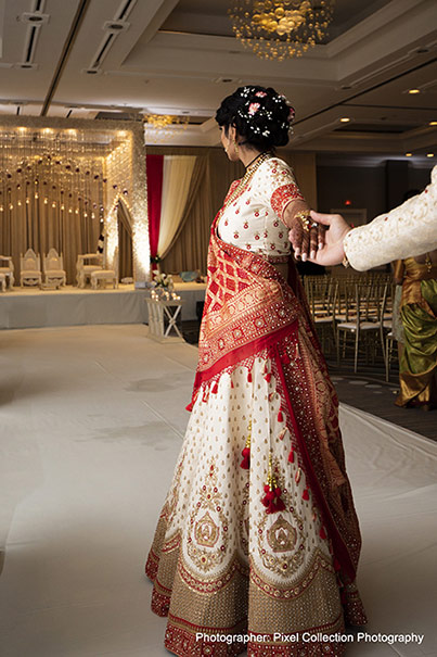 Stunning indian bride fabric details