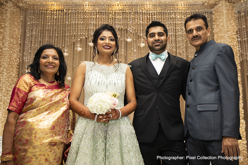 Indian Bride Posing with Family Members