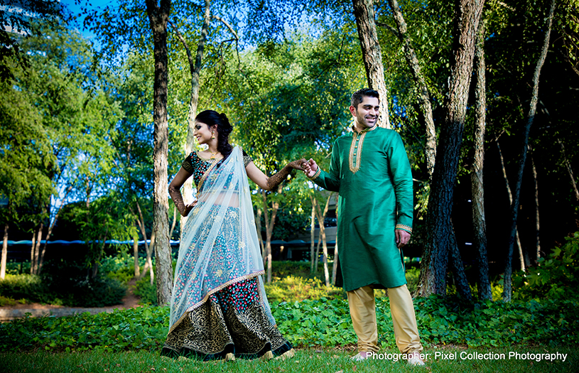 Amazing indian bride and groom photo