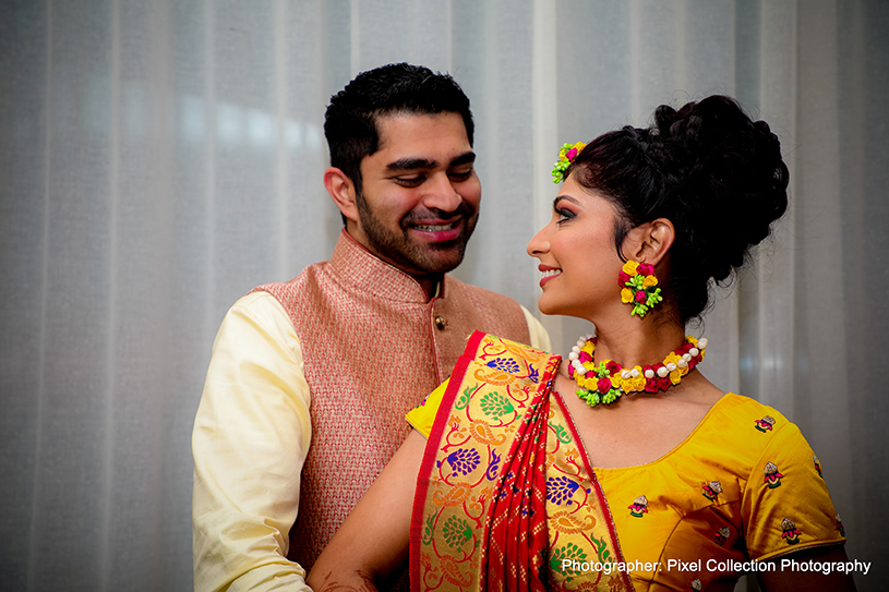 Glamorous indian bride's portrait