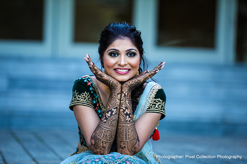 Cute Indian Bride Posing For a photo