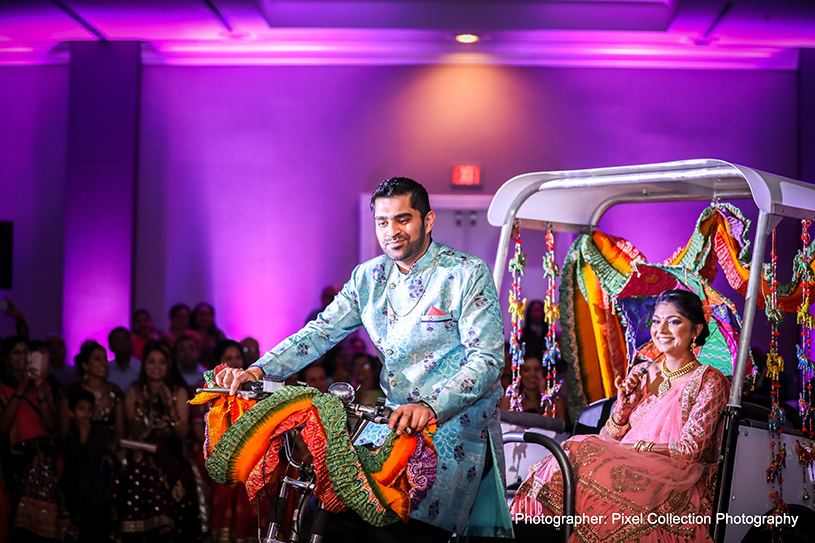 See this original indian groom and bride entrance