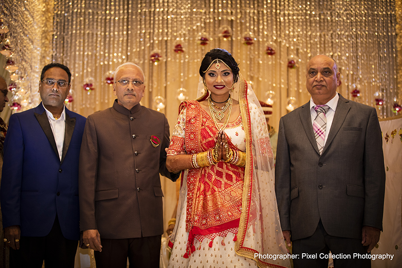 Indian Bride Greeting family Members