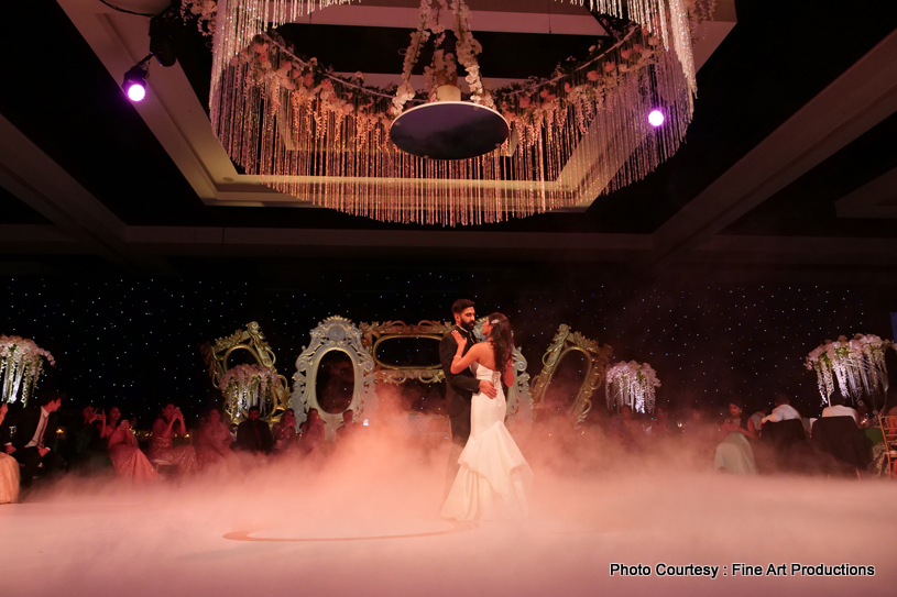 Indian lovebirds having their first dance