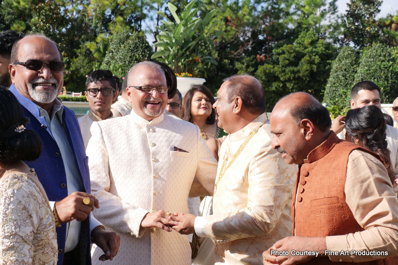 Indian Bride Posing with Family Members