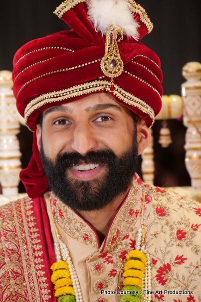 Portrait capture of indian groom