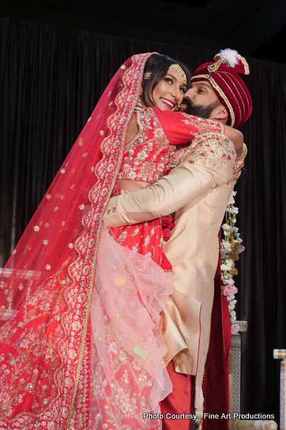 Amazing indian bride and groom photo