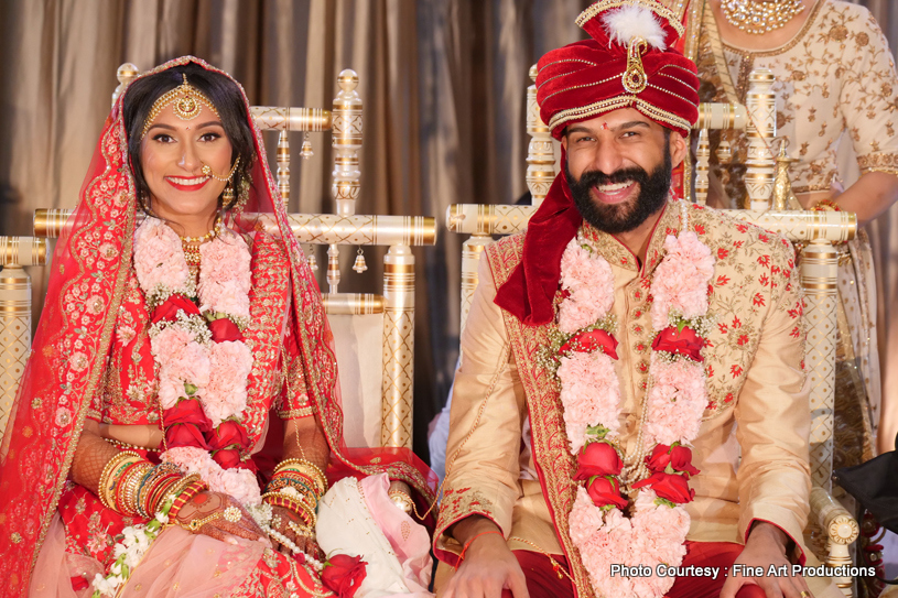 Amazing indian bride and groom photo