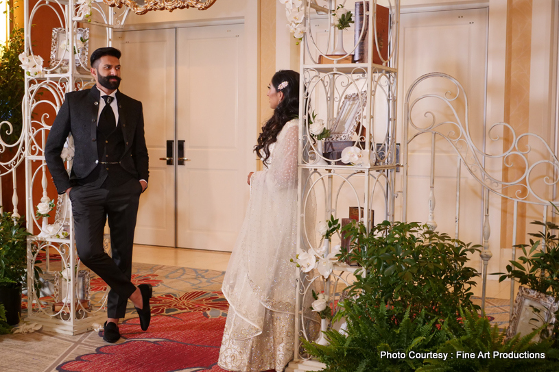 Glamorous indian bride's and Groom's portrait