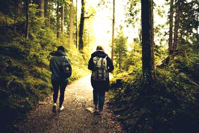 While walking, you focus on the feeling of the ground underneath your feet