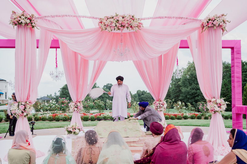 Pink and Peach indian wedding Decoration