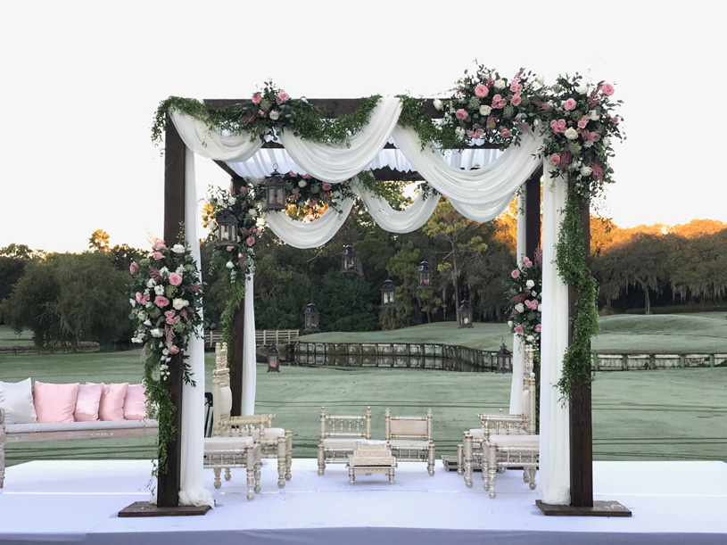 Victorian Themed Wedding Stage Decoration