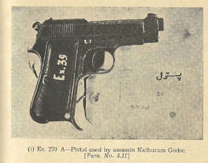 Pistol Used by assassin natharam godse