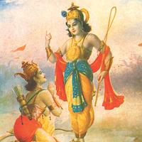 Krishna Tells Gita To Arjuna 1