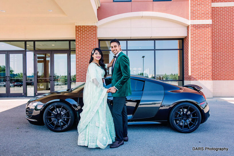 Gorgeous Indian Couple Posing Outdoors