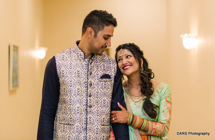 Indian Bride and Groom Posing 