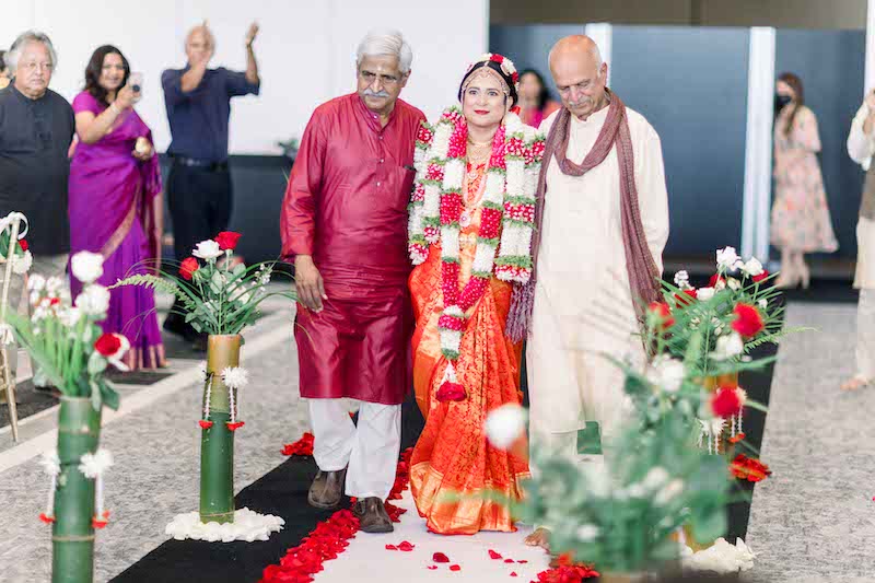 Indian Bride Entering the wedding Venue