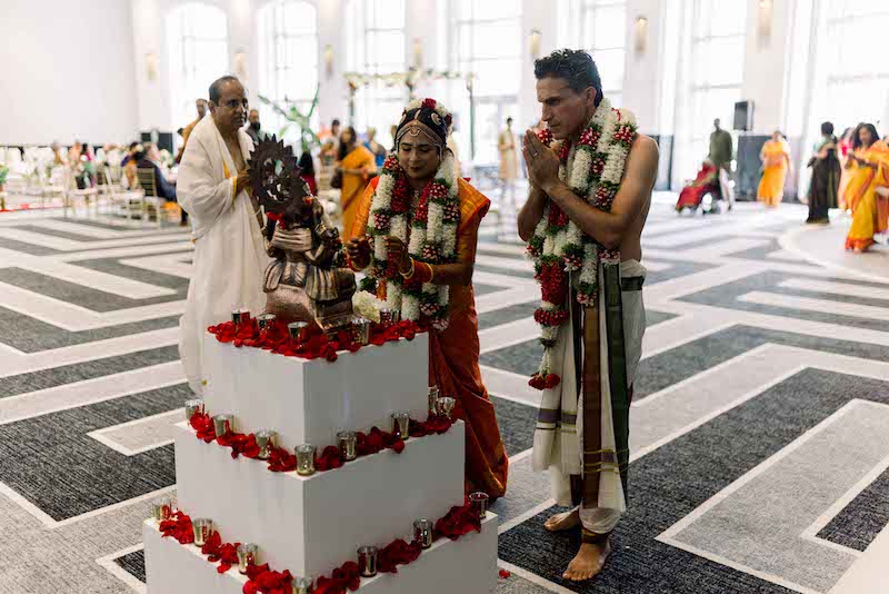 Indian Couple worship to god