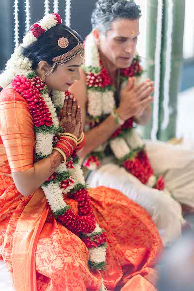 Indian Couple worshipping to almighty