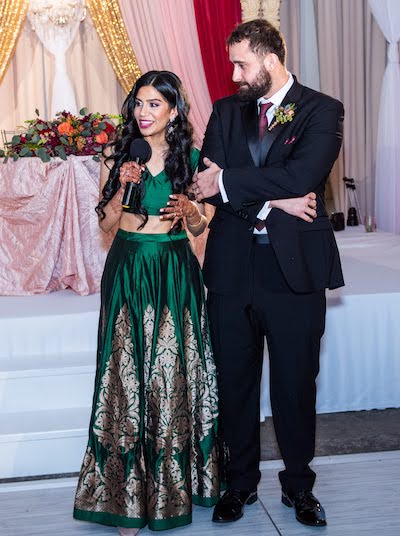 Bride Giving reception speech