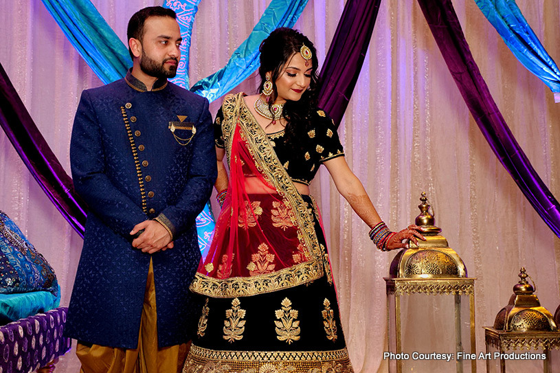 Indian Groom looking at the Bride