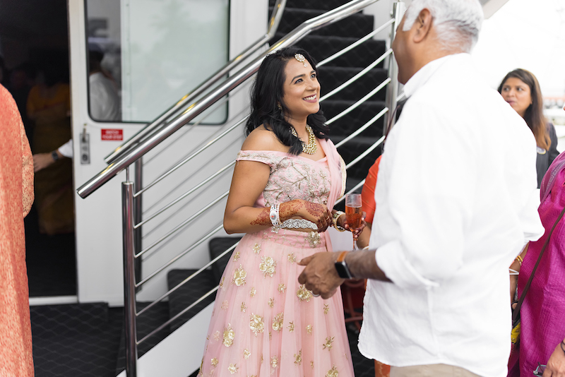 Indian Bride Having fun at the party