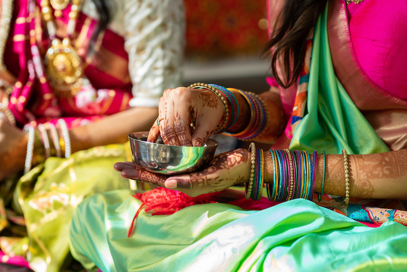 Indian Bride Performing Indian Ritual