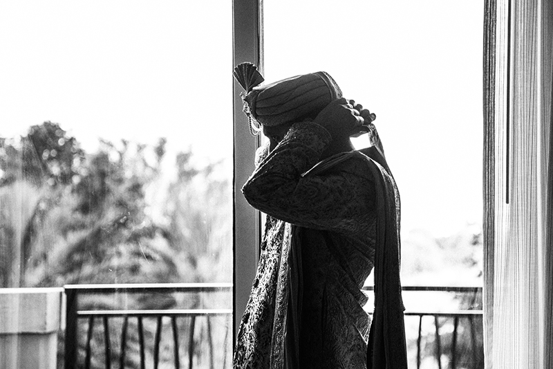 Indian Groom wearing turban for wedding day