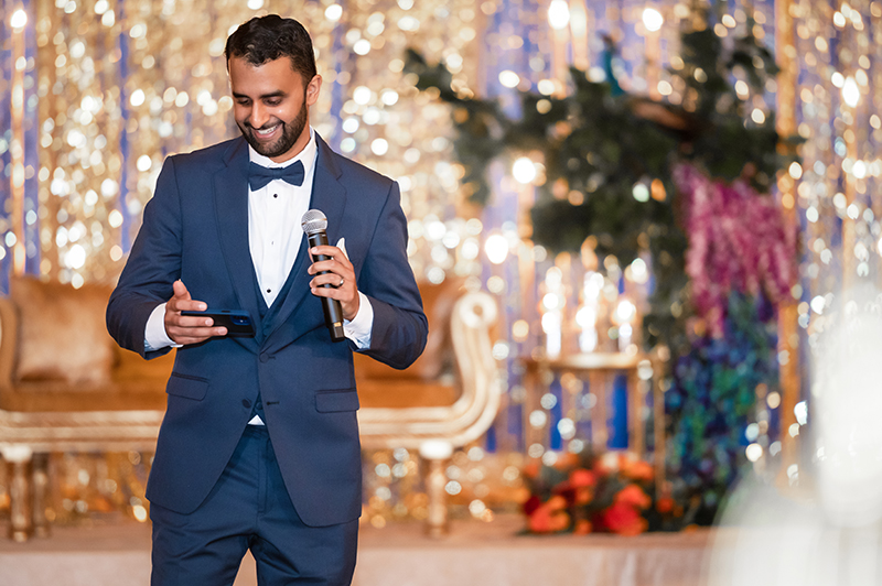 Indian Groom Giving reception Speech