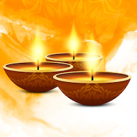 Cultural Happy Diwali festival celebration background vector