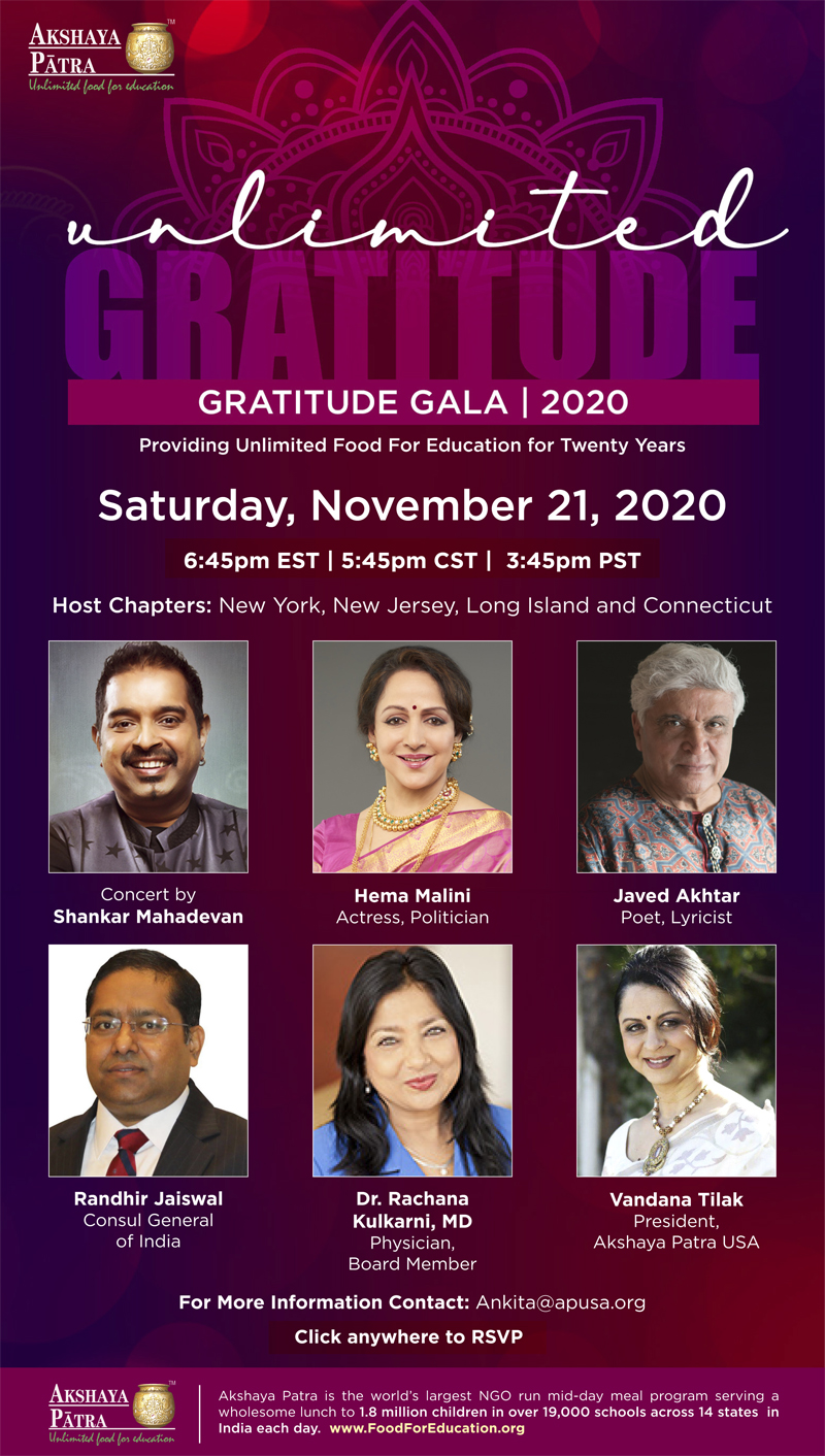 Gratitude Gala On November 21st, 2020