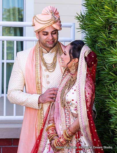 Wedding Couple Looking to each other