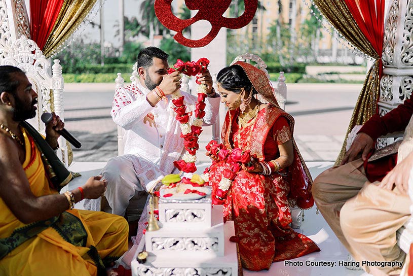 Indian Groom Exchanging Garland 