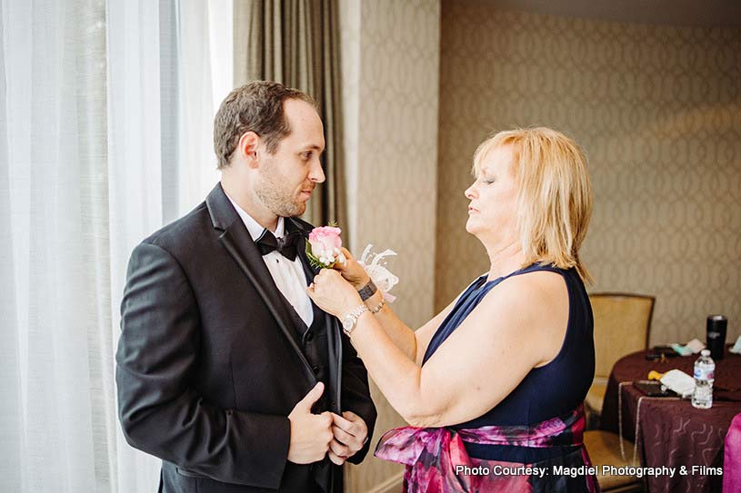 Groom getting ready for his big day