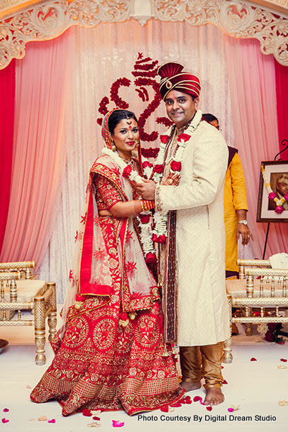 Indian wedding Garland ceremony