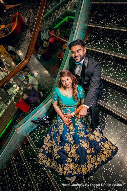 Indian Bride and Groom ready for Sangit night capture